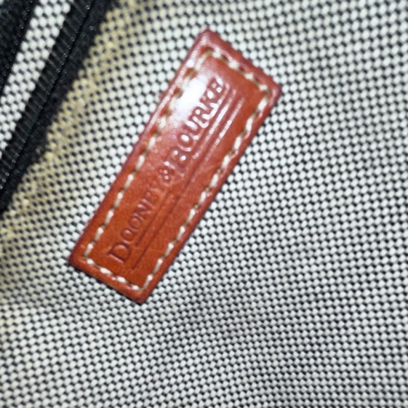 Dooney & Bourke Leather Satchel and Coin Purse Black Brown Trim Gold Hardware - Picture 8 of 11